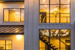 floating stairs in custom home build